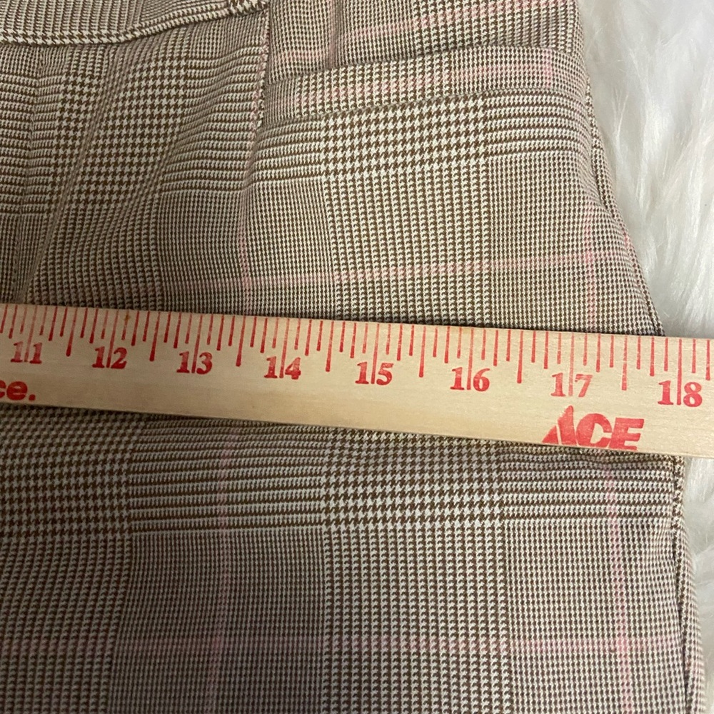 Banana Republic Sloan style Sz 8 Tan/Cream Plaid Women’s Dress Pants - Picture 6 of 9